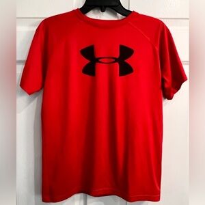 Under Armour Boys Loose Tee - Red - Size Youth Large